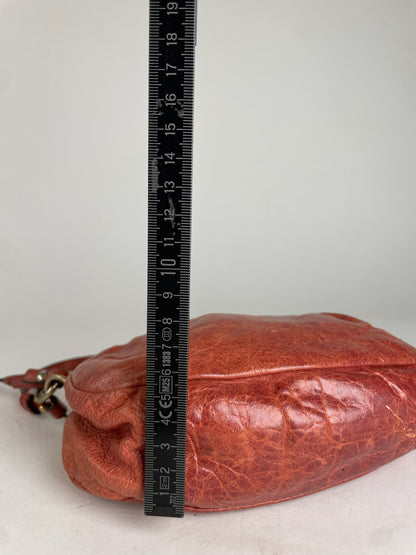 Vintage Chloe 2Way Leather Handbag Red