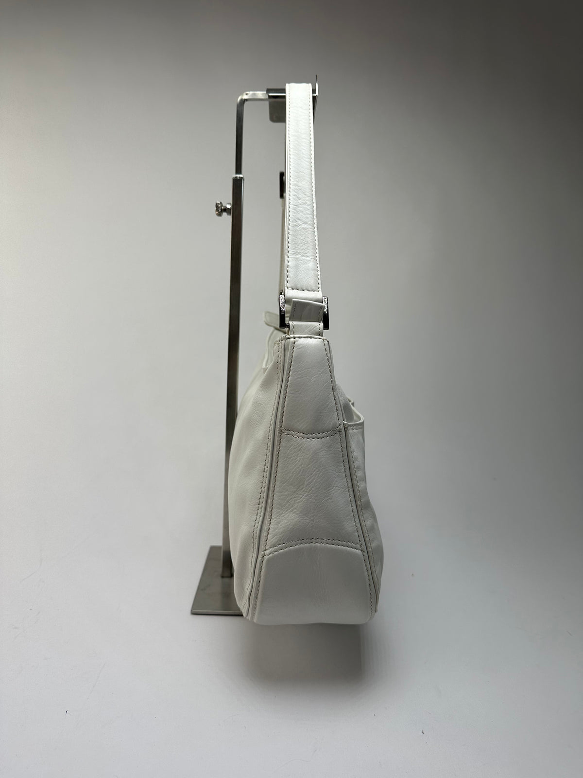 Vintage Issey Miyake IM Product Leather Shoulder Bag Early 2000s White