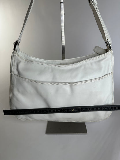 Vintage Issey Miyake IM Product Leather Shoulder Bag Early 2000s White