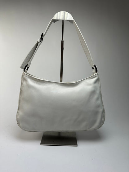 Vintage Issey Miyake IM Product Leather Shoulder Bag Early 2000s White