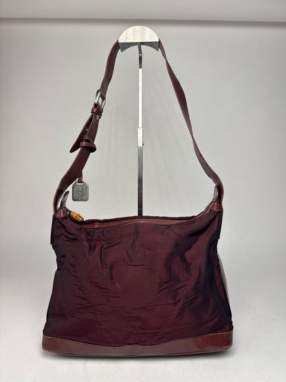 Vintage Gucci Nylon Leather bag purple