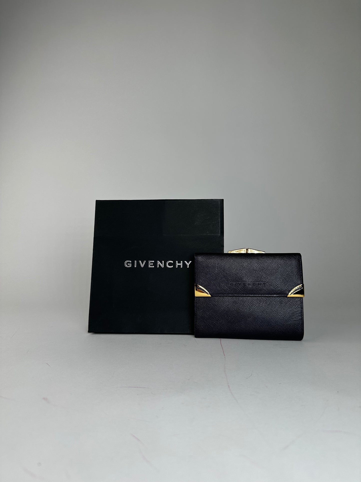 Vintage Givenchy Leather Wallet Black