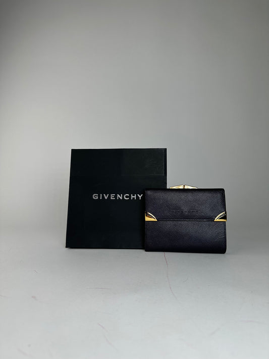 Vintage Givenchy Leather Wallet Black