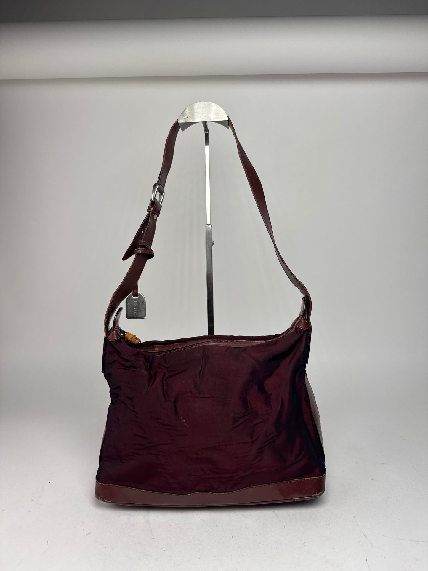 Vintage Gucci Nylon Leather bag purple