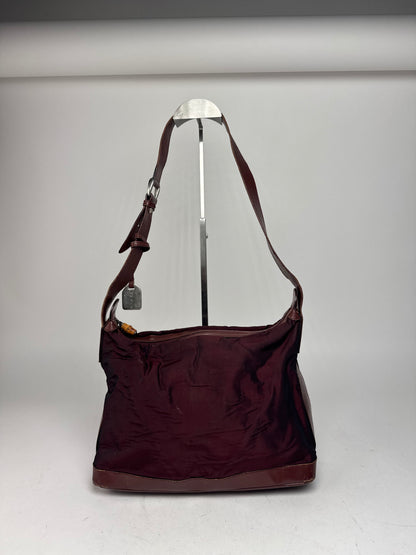 Vintage Gucci Nylon Leather bag purple