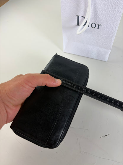 Vintage Dior Leather Long Wallet Black