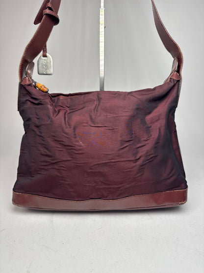 Vintage Gucci Nylon Leather bag purple