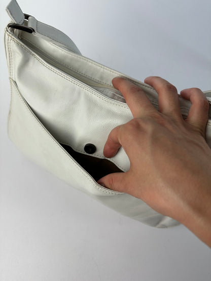 Vintage Issey Miyake IM Product Leather Shoulder Bag Early 2000s White