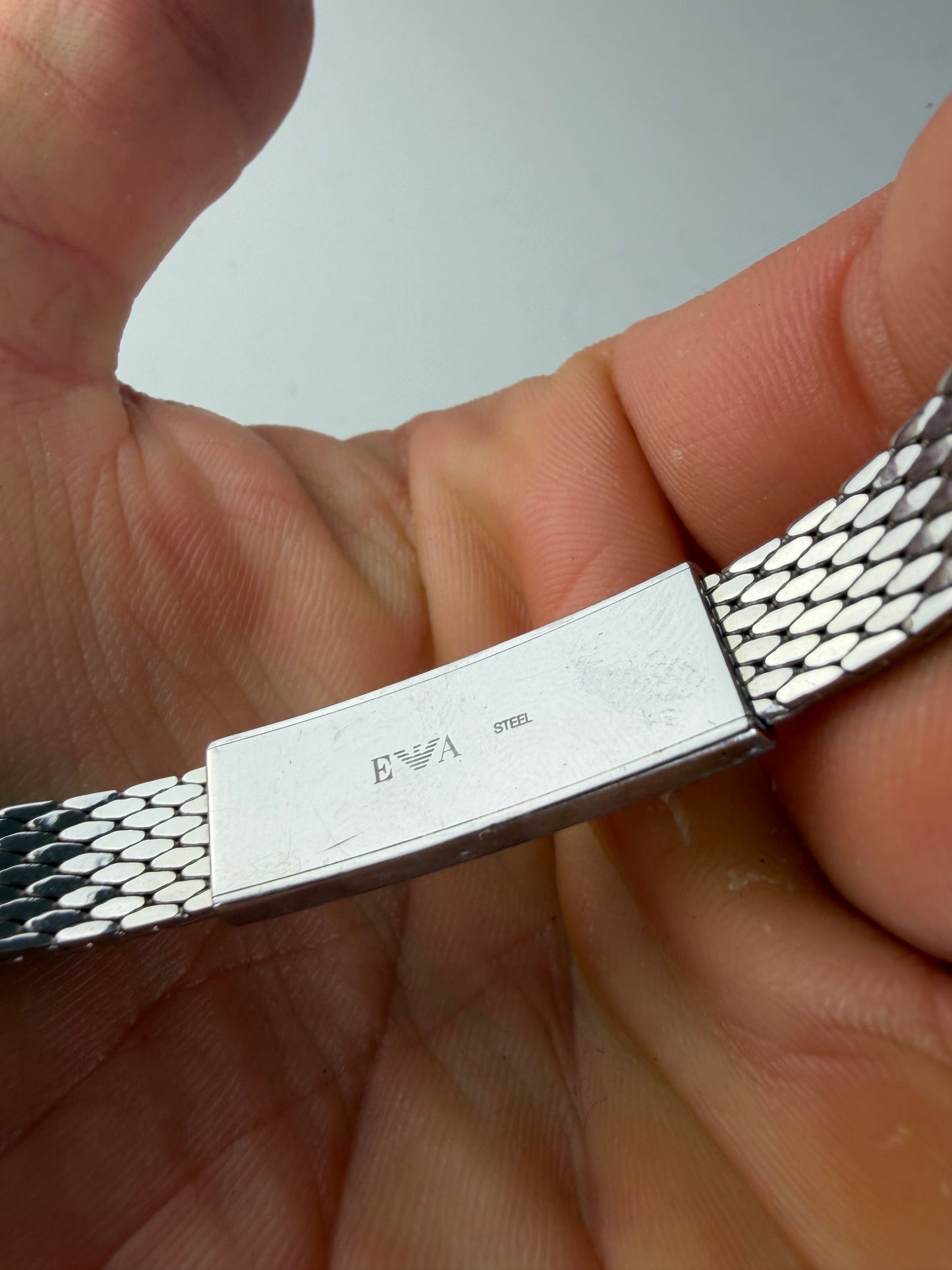 Vintage Emporio Armani Stainless Steel Bracelet Silver