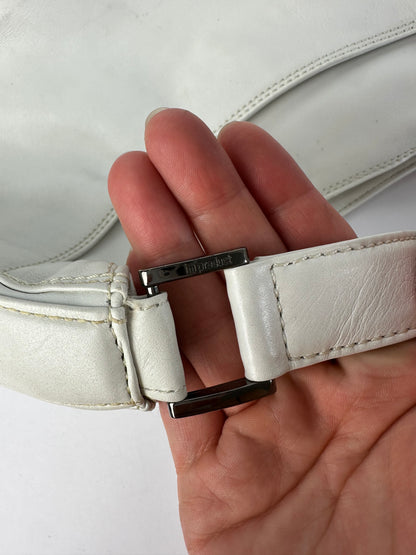 Vintage Issey Miyake IM Product Leather Shoulder Bag Early 2000s White