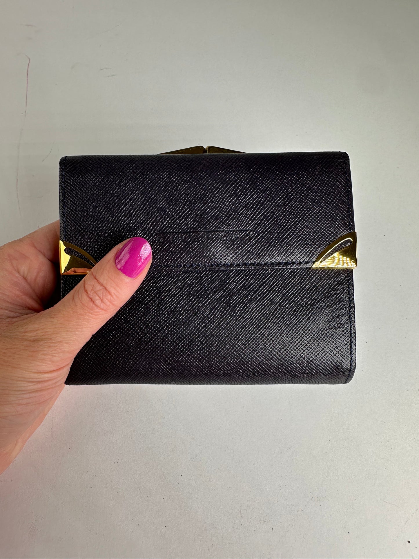 Vintage Givenchy Leather Wallet Black
