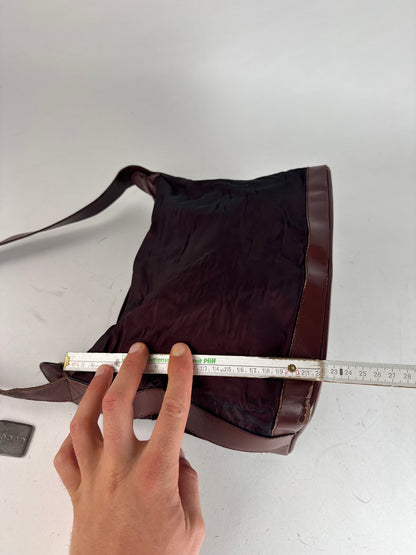 Vintage Gucci Nylon Leather bag purple