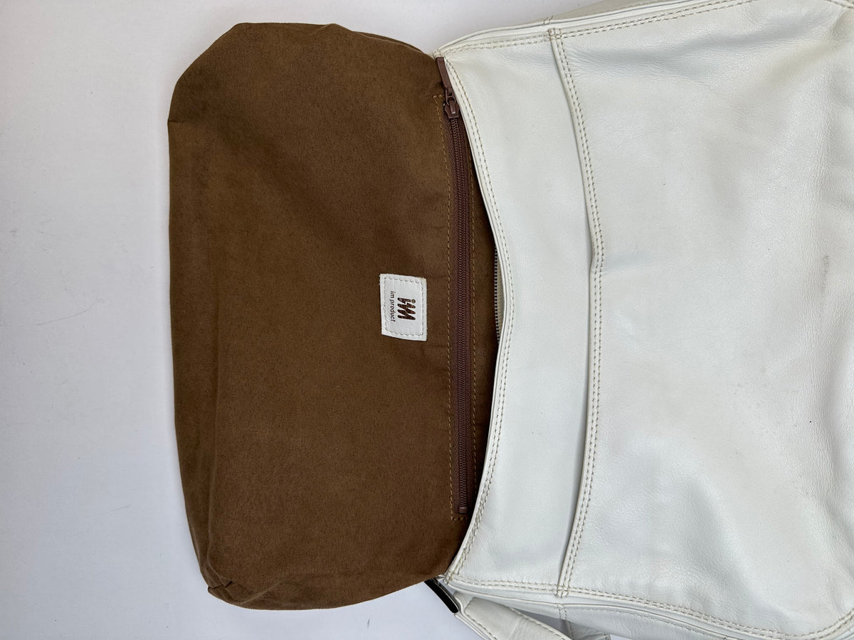 Vintage Issey Miyake IM Product Leather Shoulder Bag Early 2000s White