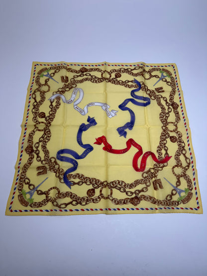 Vintage Celine Scarf Yellow Gold