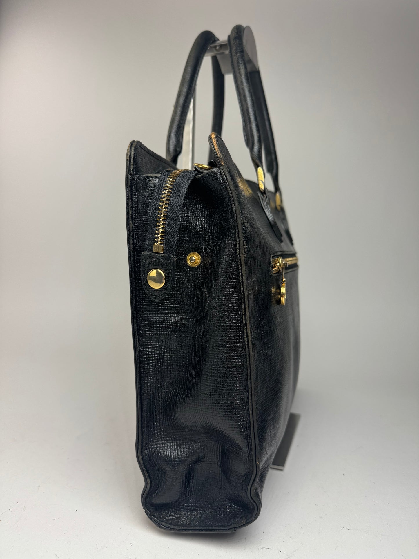 Sac Courrèges vintage en cuir noir