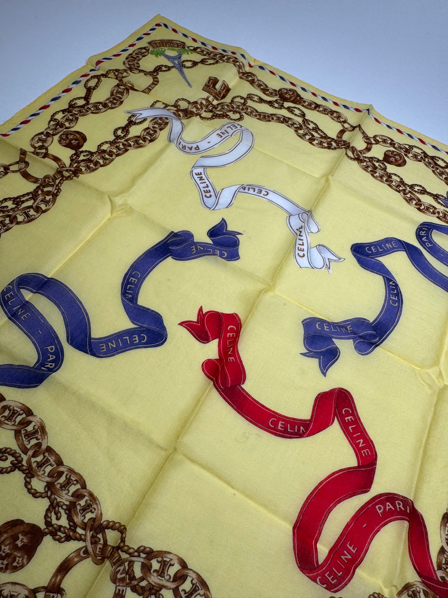 Vintage Celine Scarf Yellow Gold