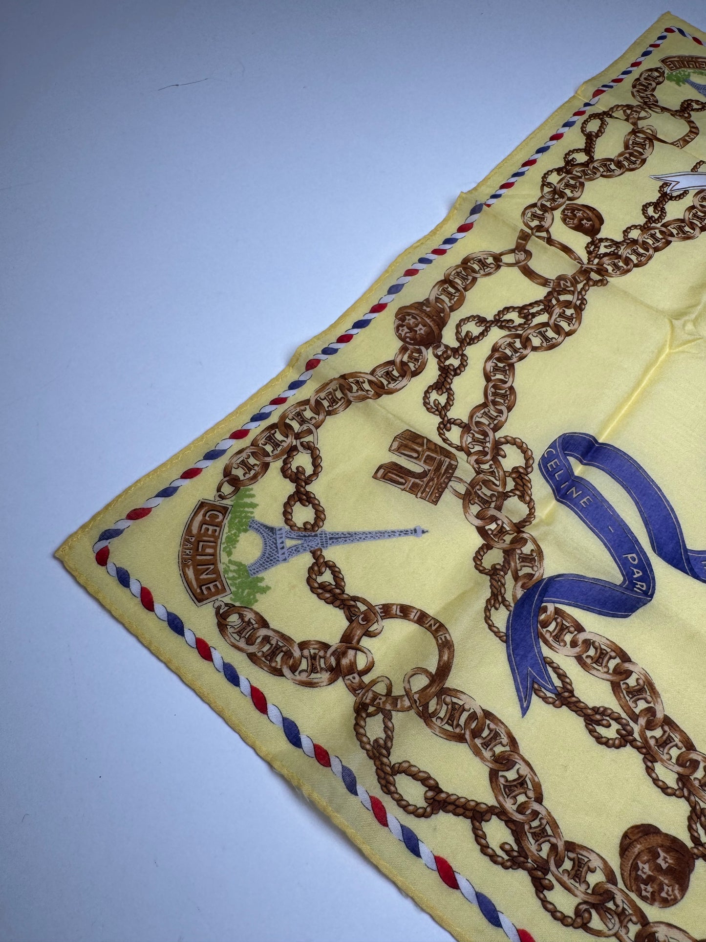 Vintage Celine Scarf Yellow Gold