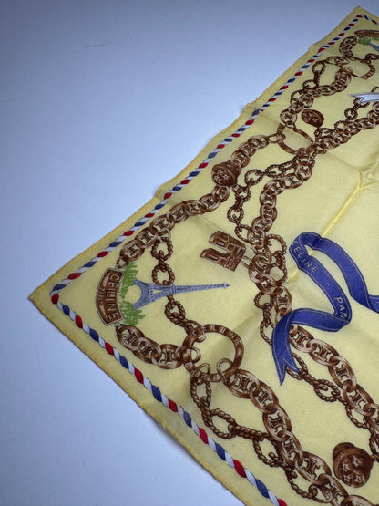 Vintage Celine Scarf Yellow Gold