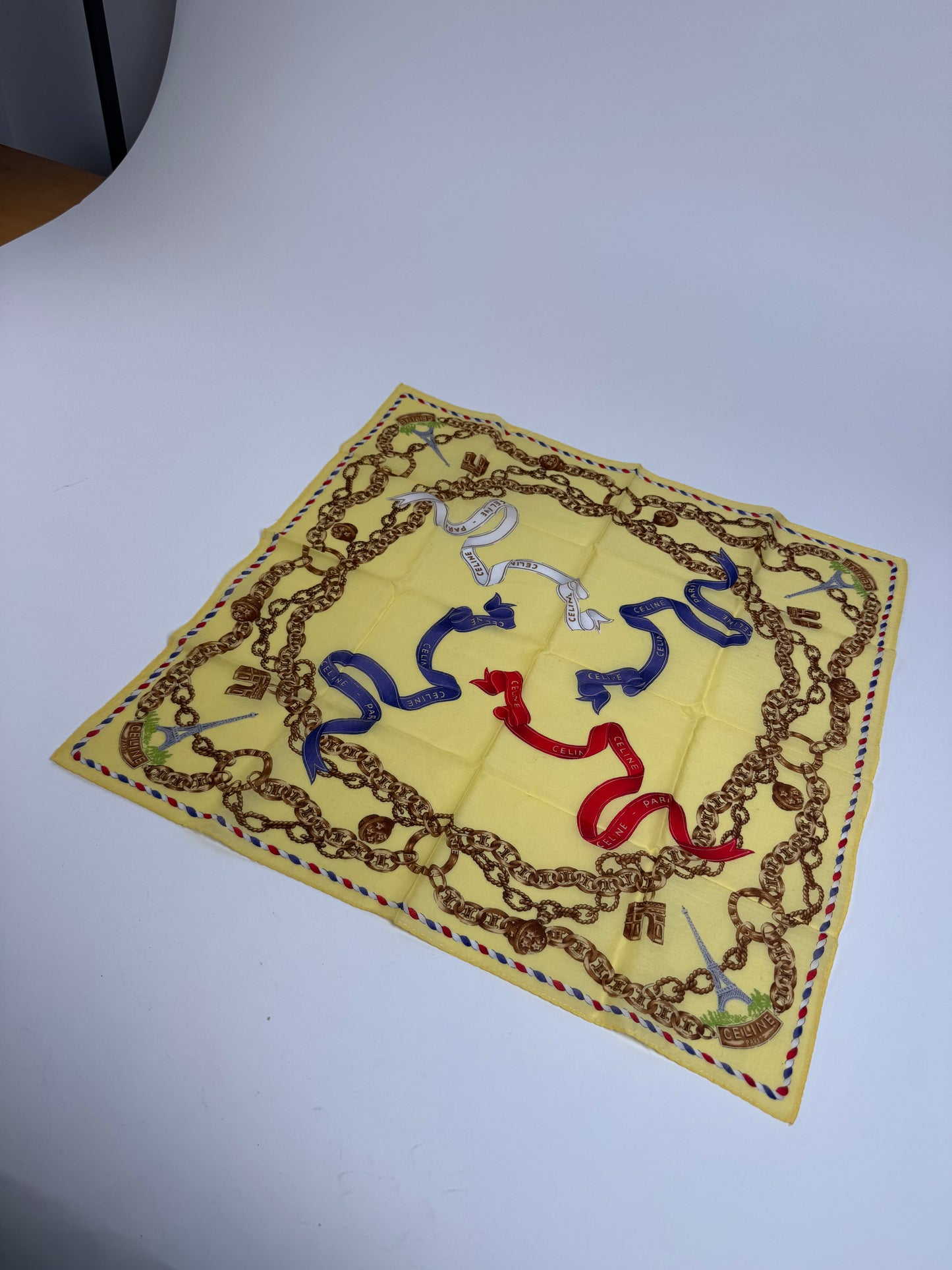 Vintage Celine Scarf Yellow Gold