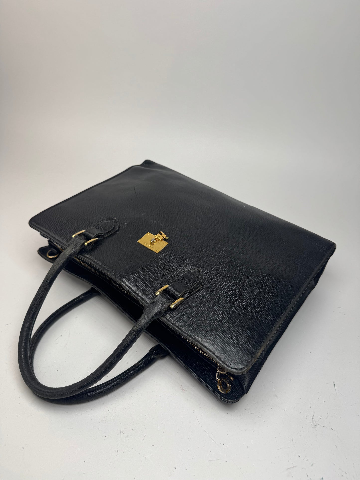 Sac Courrèges vintage en cuir noir