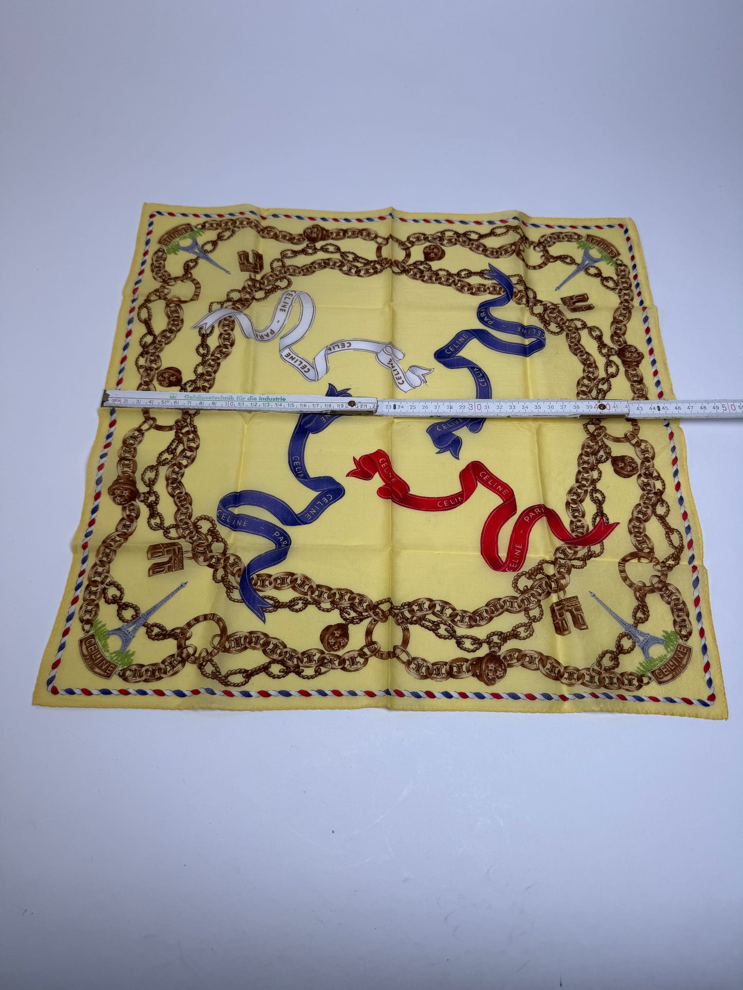 Vintage Celine Scarf Yellow Gold
