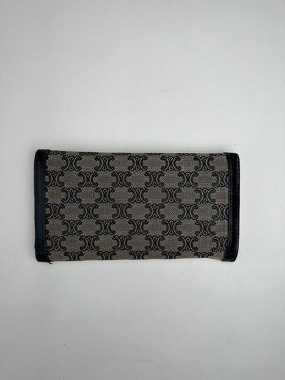 Vintage Celine Paris Canvas Leather Monogram Wallet