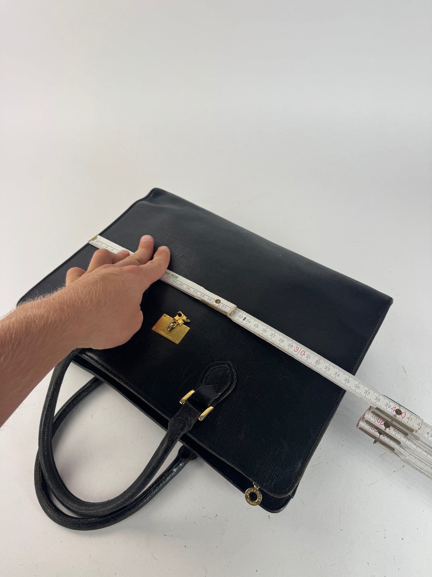 Sac Courrèges vintage en cuir noir