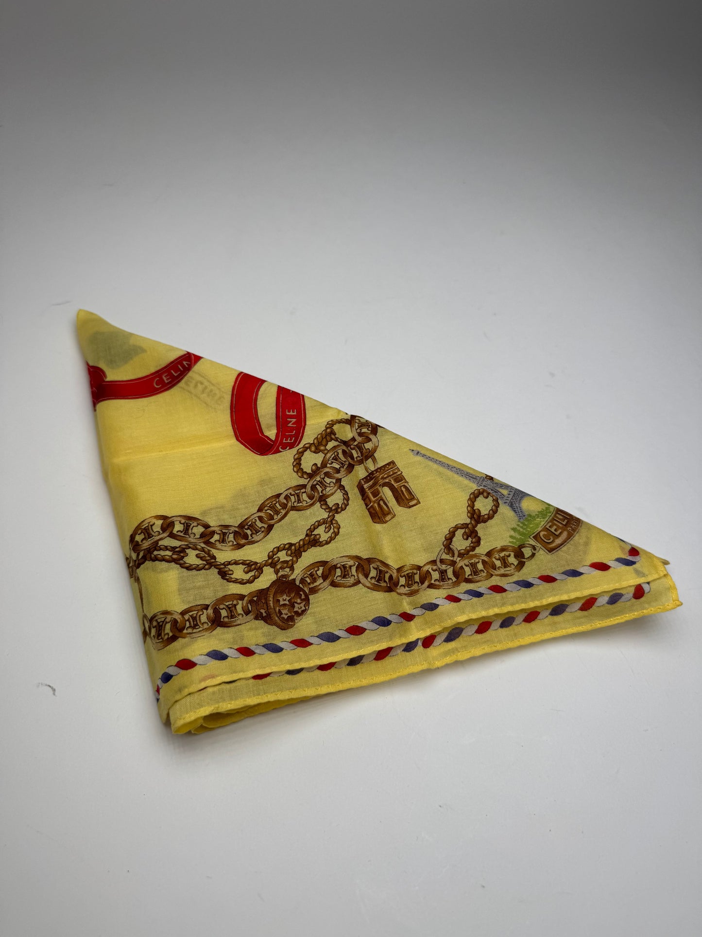 Vintage Celine Scarf Yellow Gold