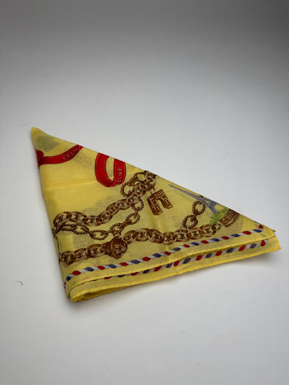 Vintage Celine Scarf Yellow Gold