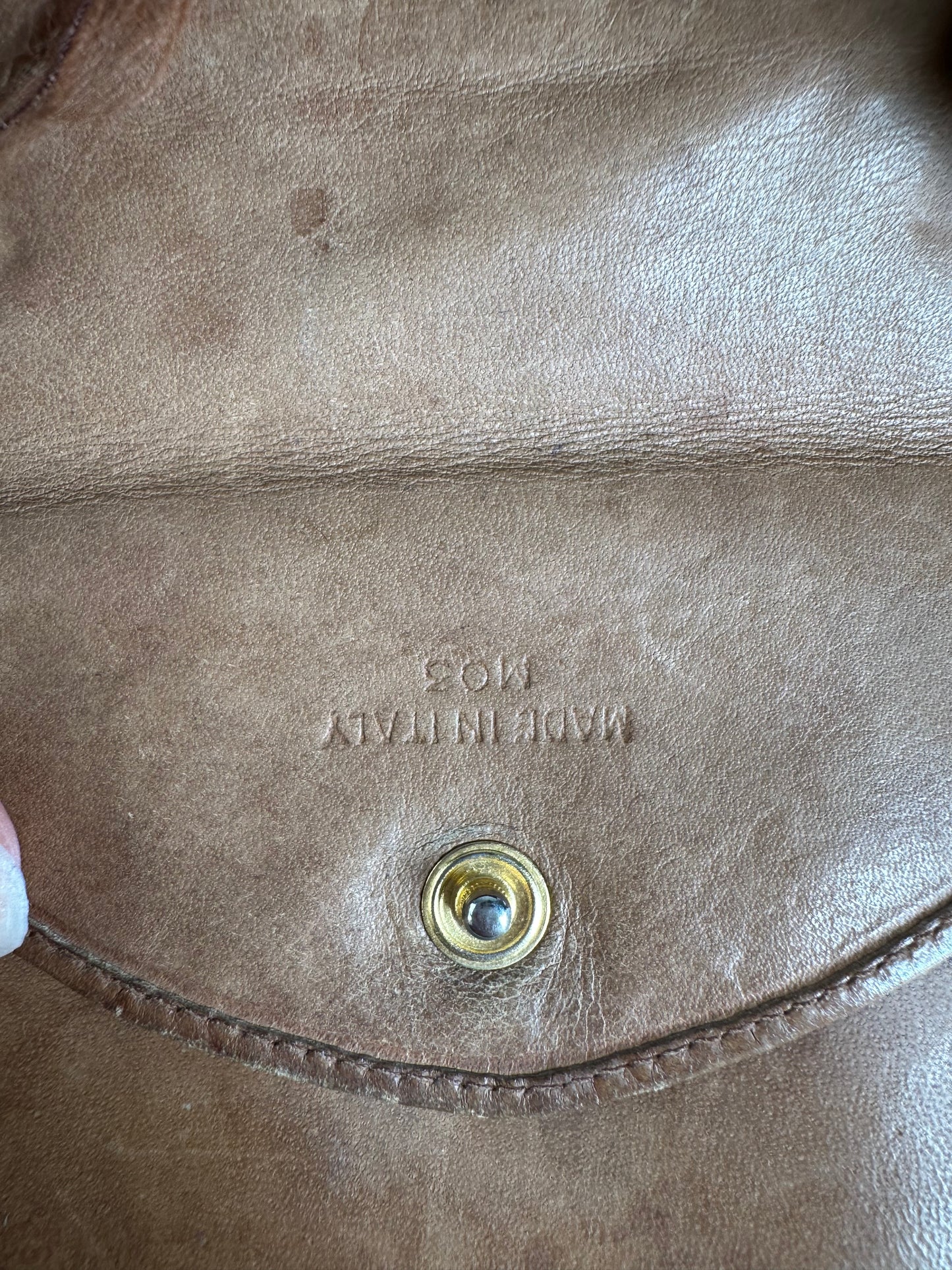 Vintage Celine Macadam Canvas Wallet Beige Brown