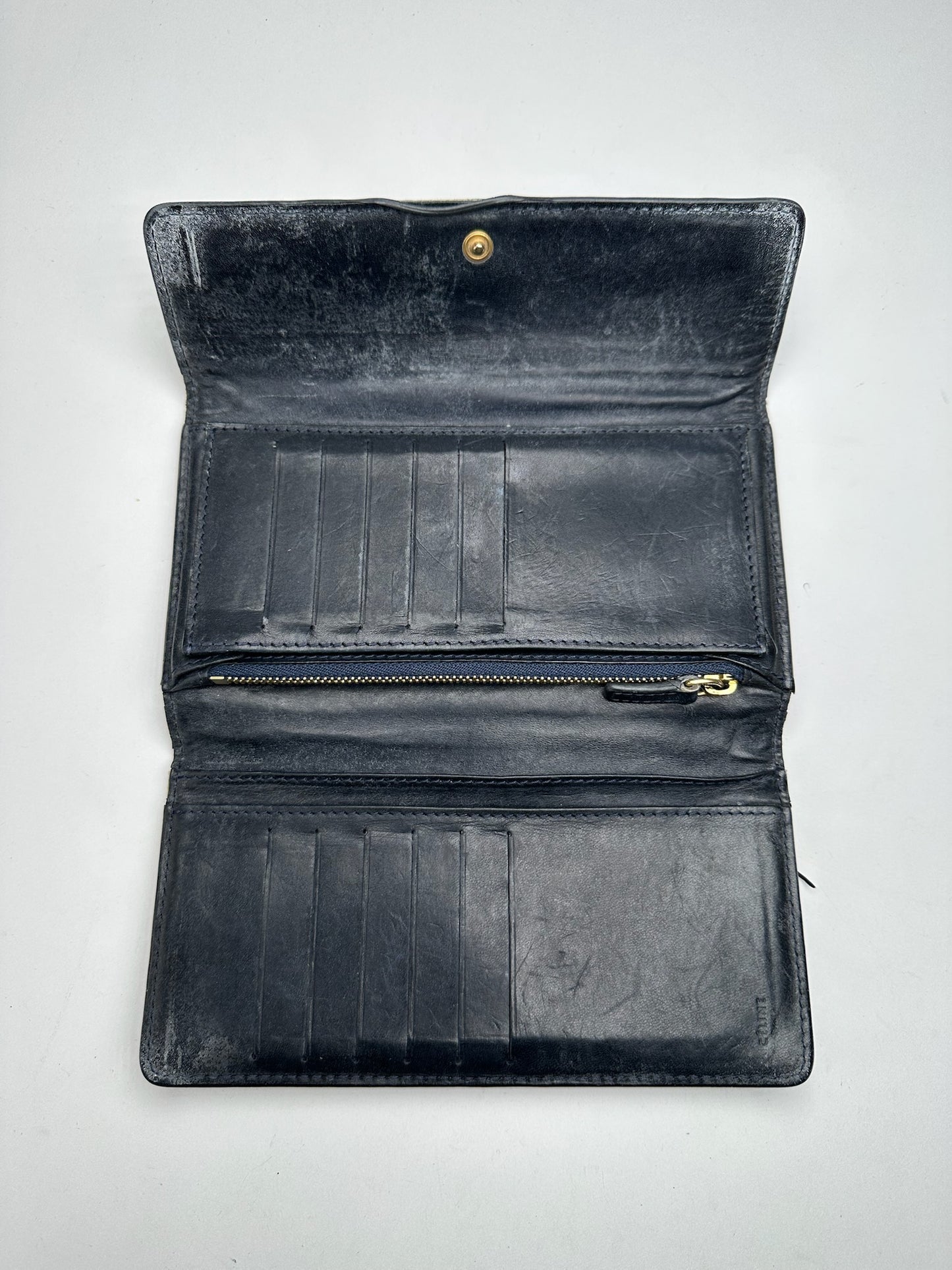 Vintage Celine Paris Canvas Leather Monogram Wallet