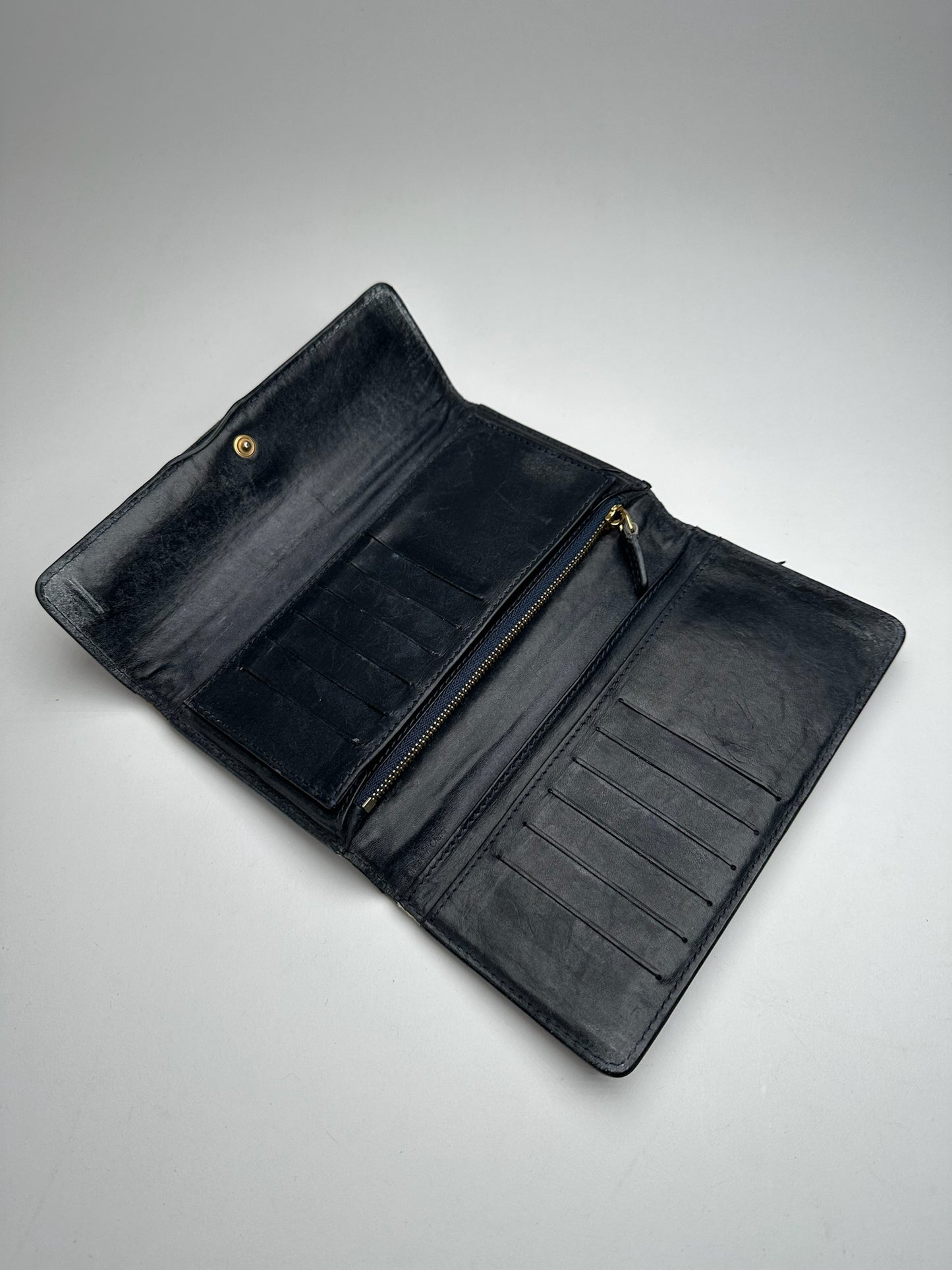 Vintage Celine Paris Canvas Leather Monogram Wallet