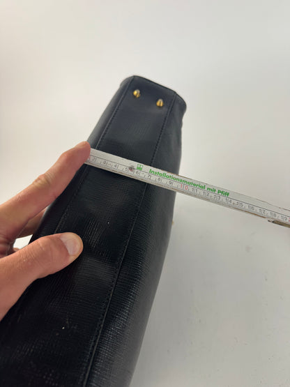 Sac Courrèges vintage en cuir noir