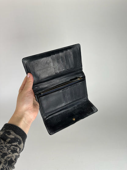 Vintage Celine Paris Canvas Leather Monogram Wallet