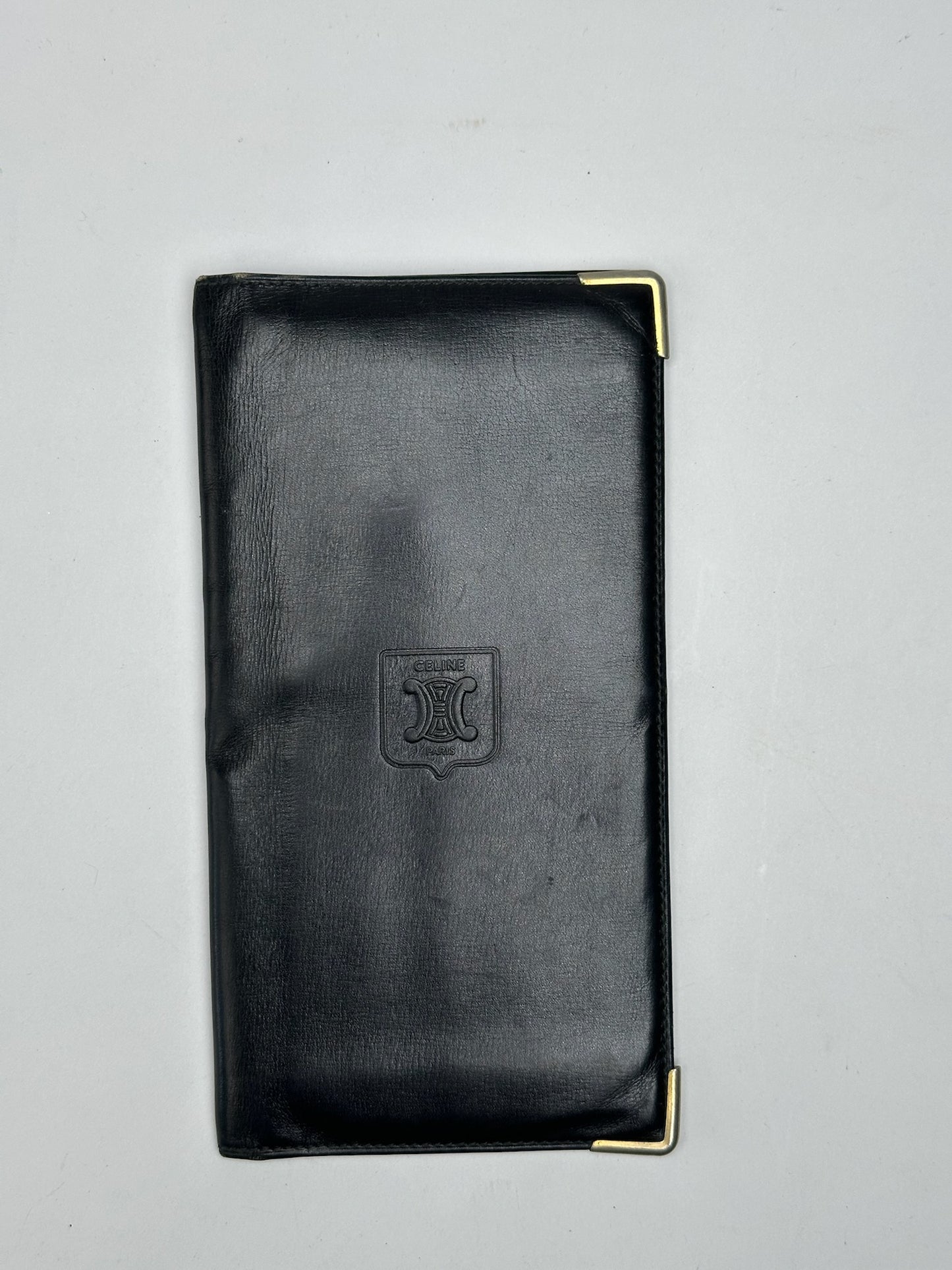 Vintage Celine Paris Leather ID Holder black