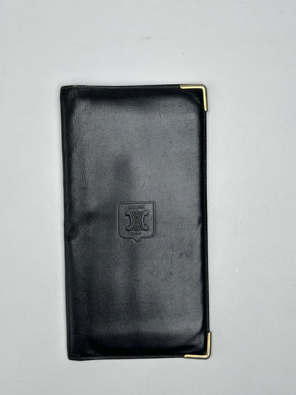 Vintage Celine Paris Leather ID Holder black