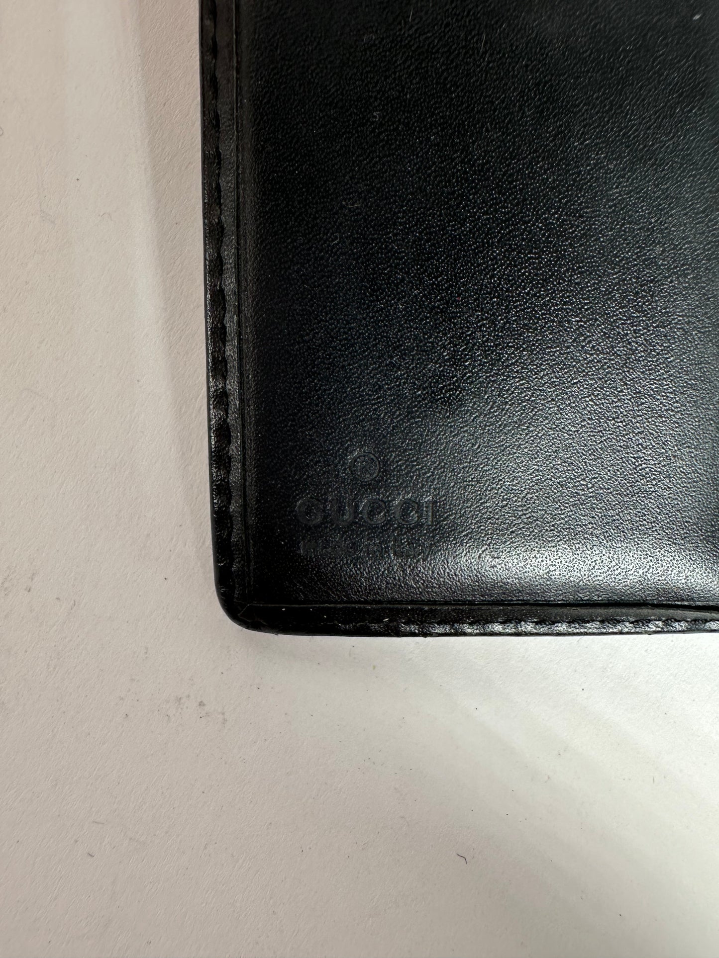 Vintage Gucci GG Supreme Card Holder Black Brown Silver