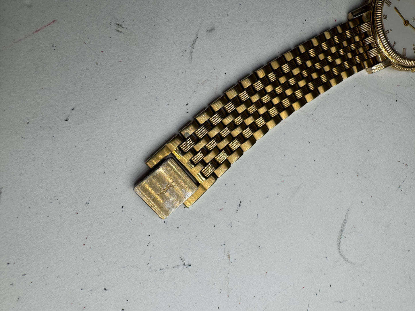 Vintage Yves Saint Laurent Gold Plated Quartz Watch