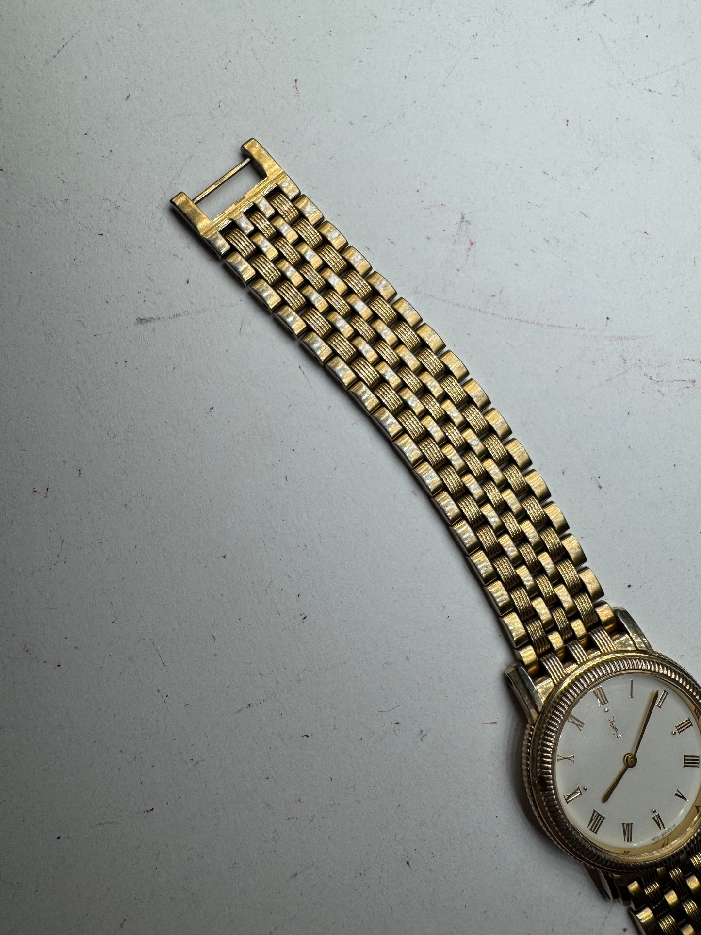 Vintage Yves Saint Laurent Gold Plated Quartz Watch