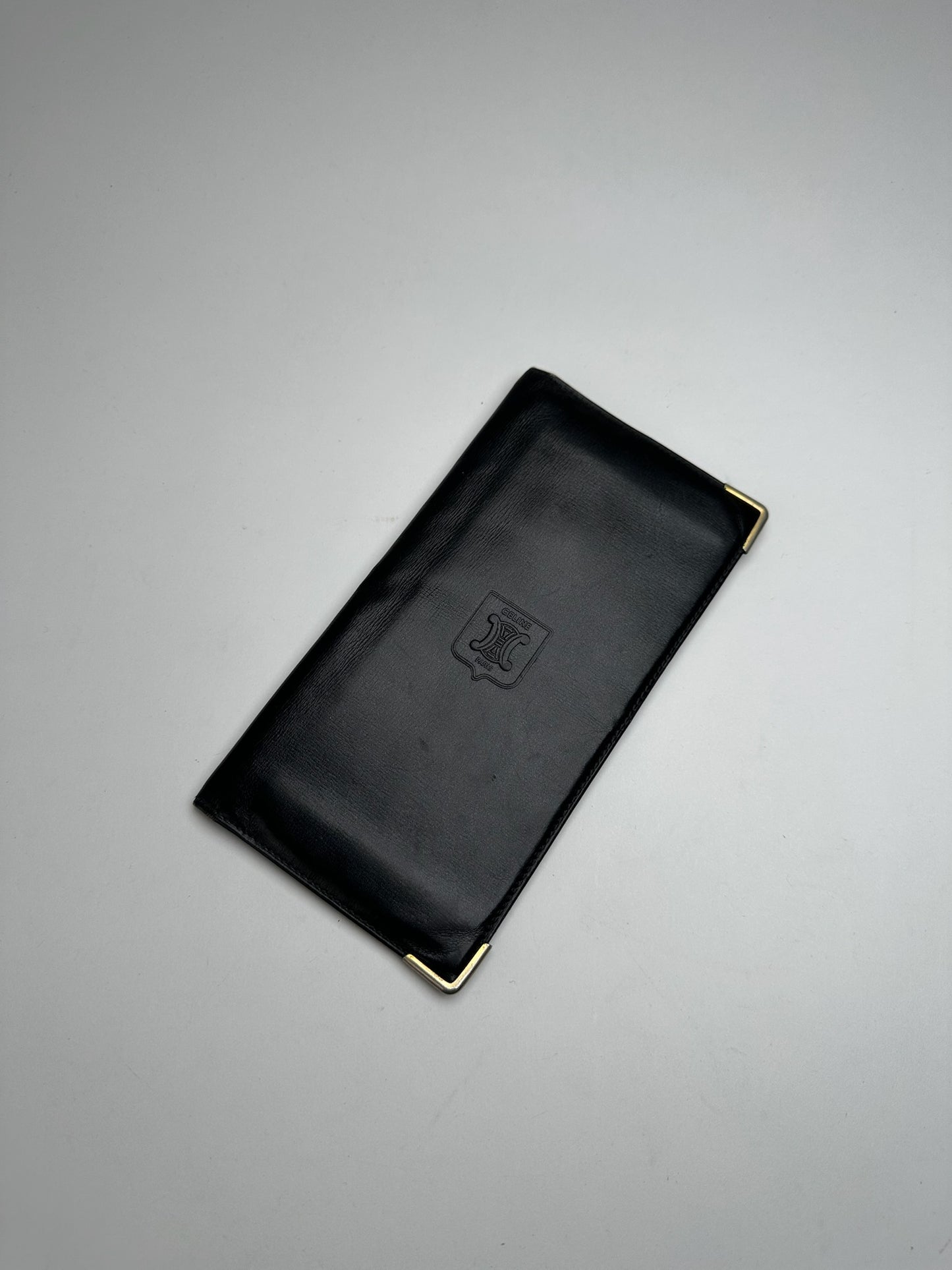 Vintage Celine Paris Leather ID Holder black