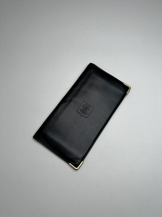 Vintage Celine Paris Leather ID Holder black