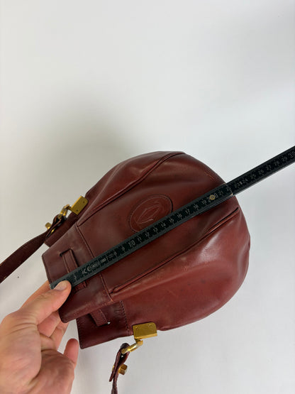 Vintage Cartier Must de Cartier Seau Drawstring Bag c. Late 1980s Burgundy