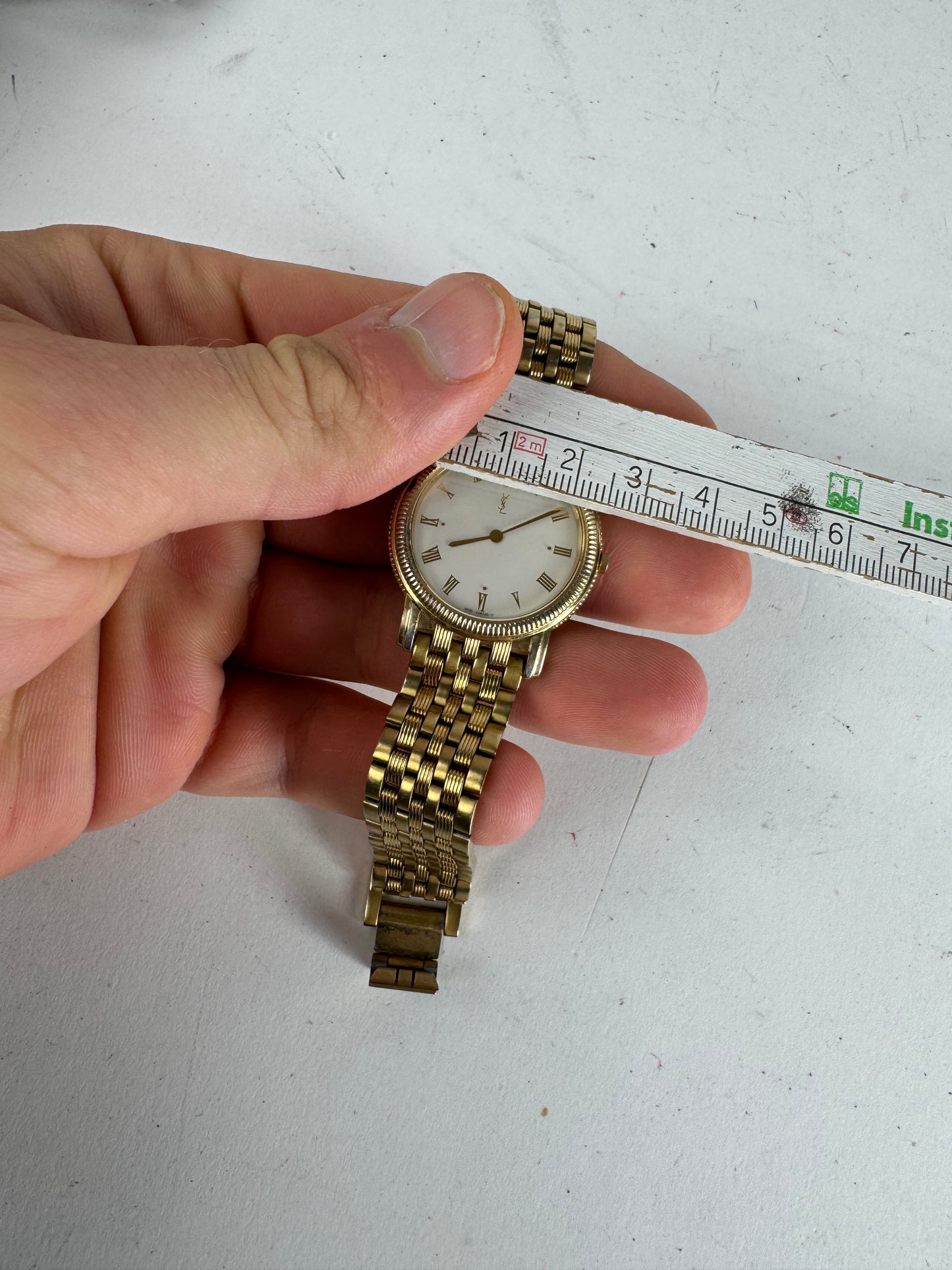 Vintage Yves Saint Laurent Gold Plated Quartz Watch