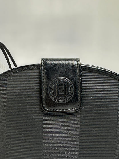 Vintage Fendi Pequin Stripe Cardholder Late 1980s–1990s Black