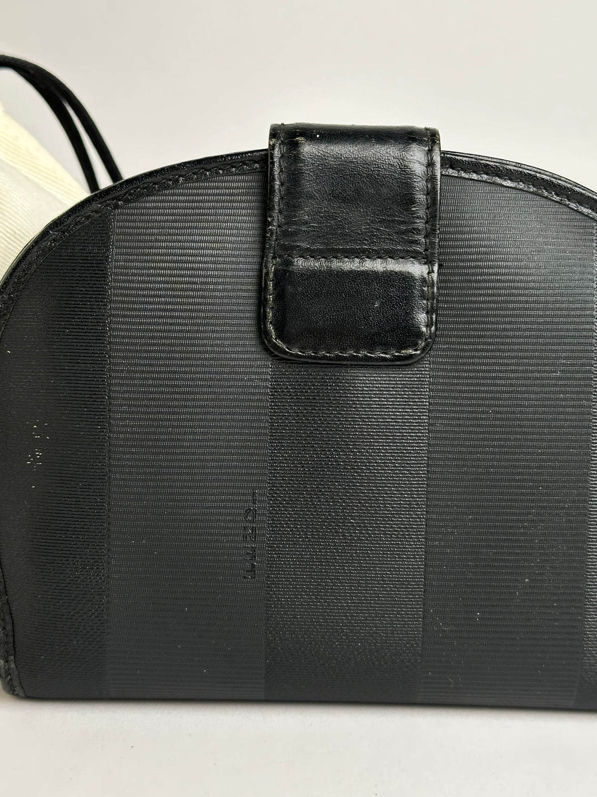 Vintage Fendi Pequin Stripe Cardholder Late 1980s–1990s Black