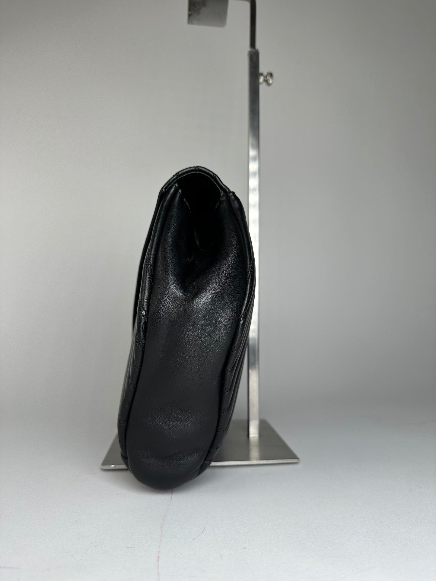 Vintage Givenchy Leather Clutch Abstract Black