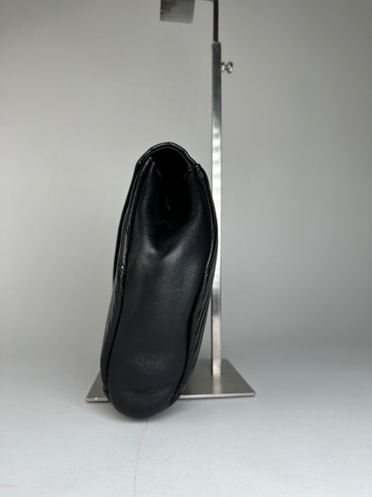 Vintage Givenchy Leather Clutch Abstract Black