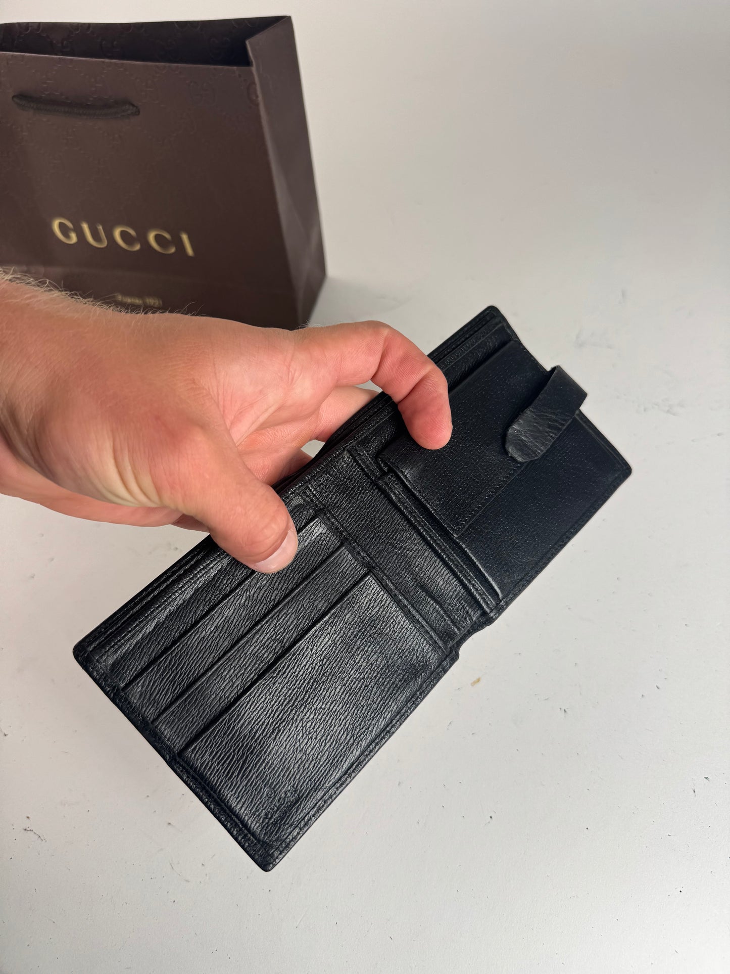 Vintage Gucci leather wallet black