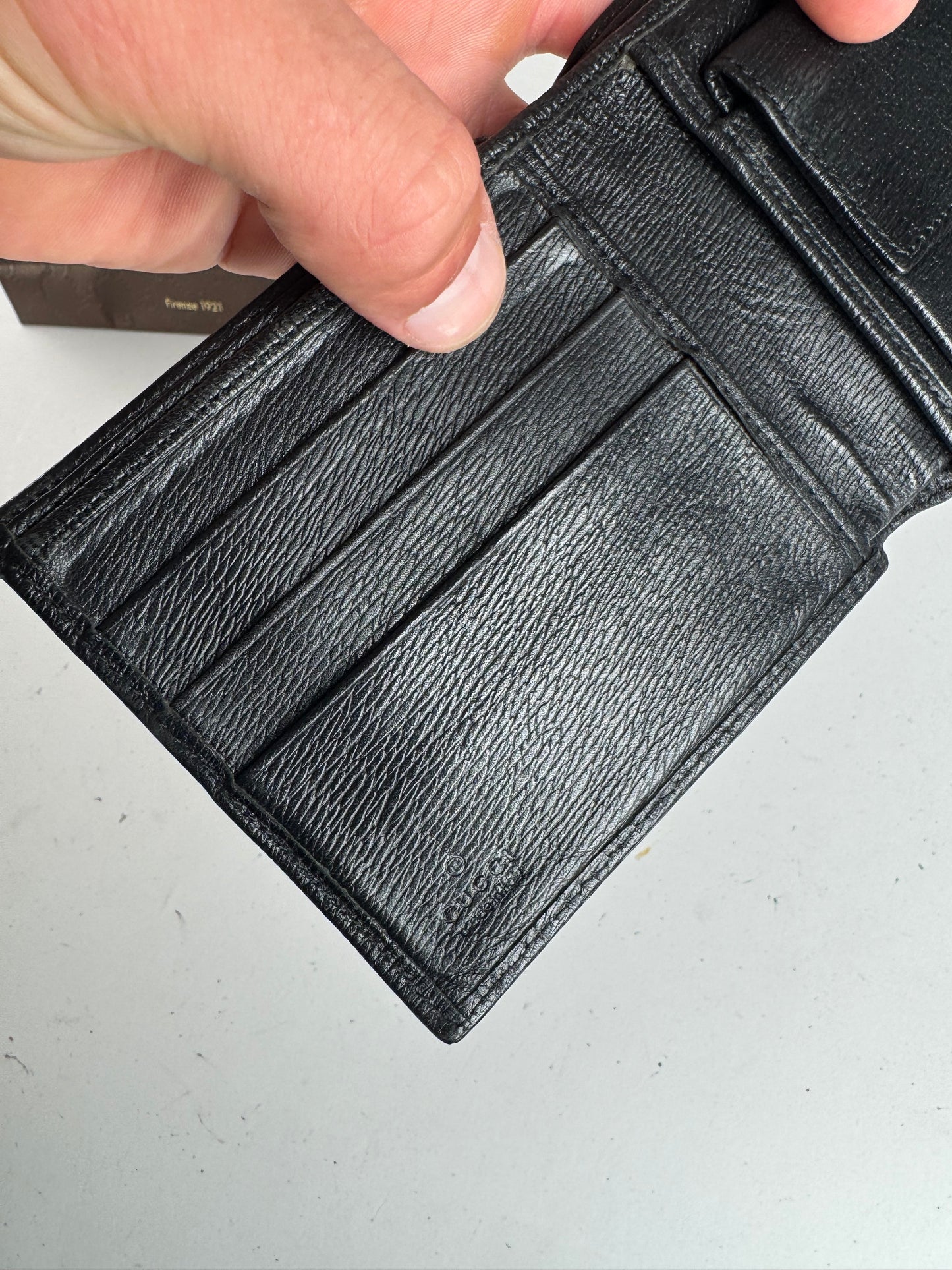 Vintage Gucci leather wallet black