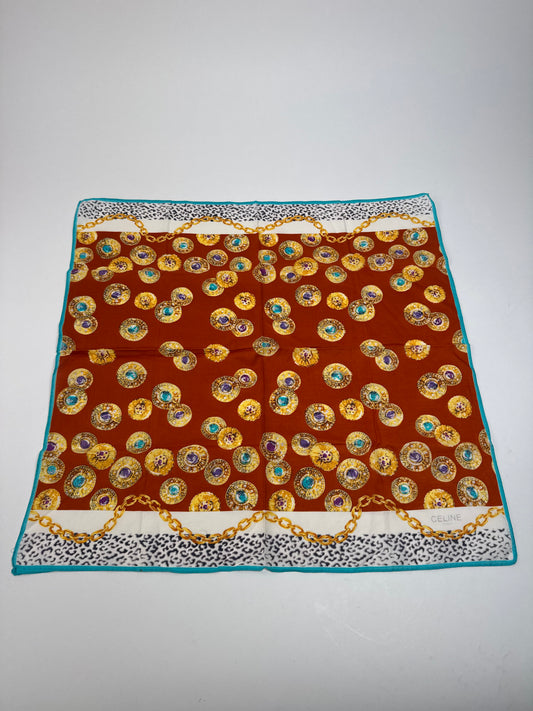 Vintage Celine Baroque Scarf Multicolor